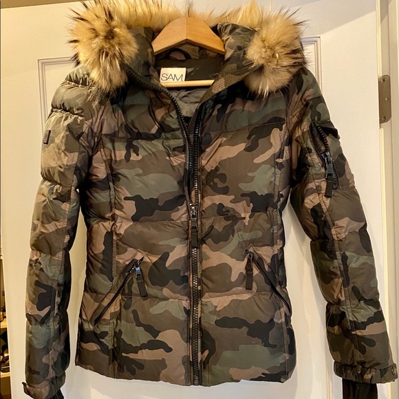 sam camo puffer jacket